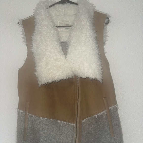 Anthropologie | Sherpa Moto Vest size L - Picture 3 of 5